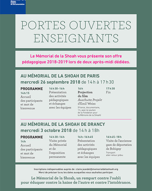 Portes ouvertes enseignants