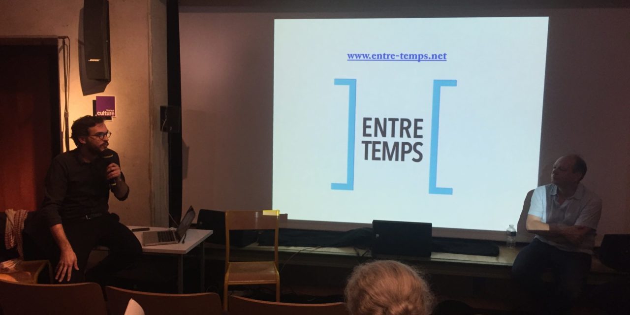 Présentation et inauguration de la plateforme numérique « Entre-temps »