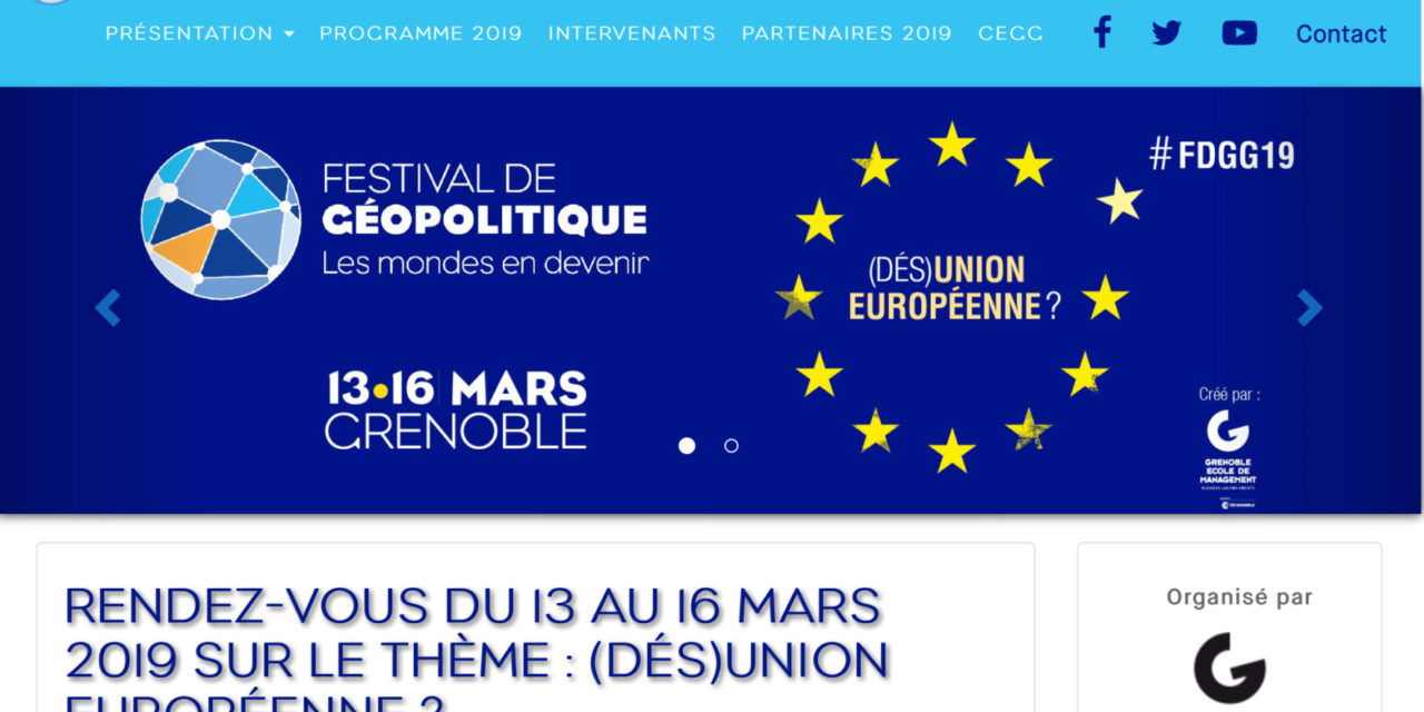 Festival de Géopolitique de Grenoble 2019