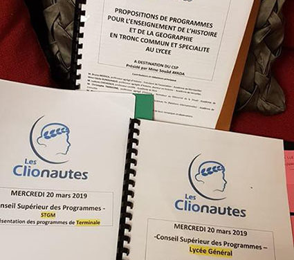 Les Clionautes au conseil supérieur des programmes ce 20 mars