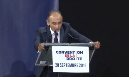 Éric Zemmour à Paris le 28 septembre 2019 en ouverture de la convention de la droite