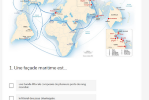 présentation du carte d'une facade maritime mondiale