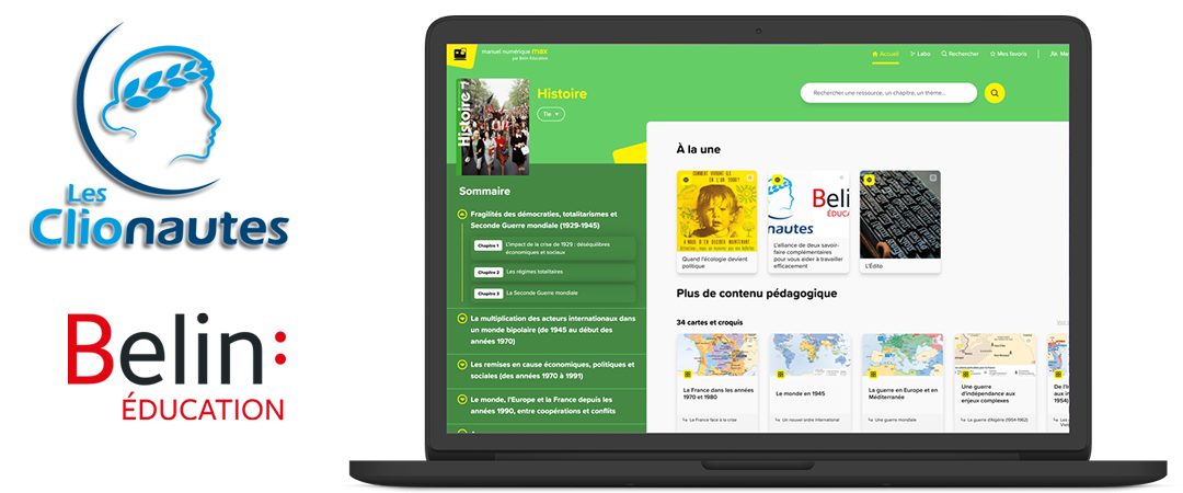 BELIN Education associés aux Clionautes pour le manuel numérique MAX