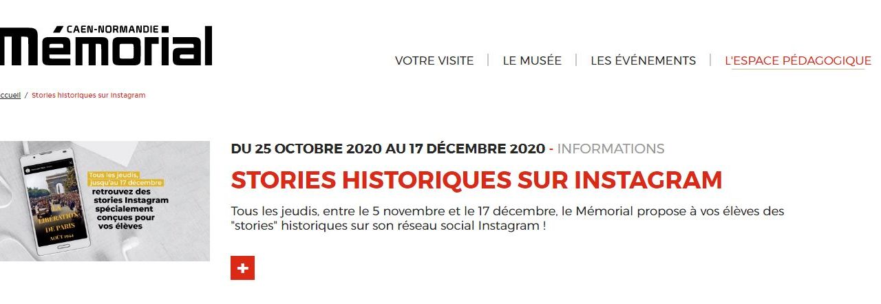 Mémorial de Caen : des stories sur Instagram