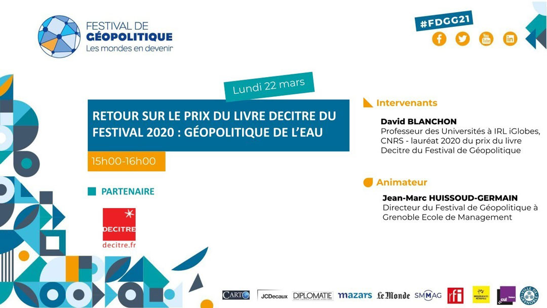 Prix du livre Decitre du Festival 2020 : Géopolitique de l’eau