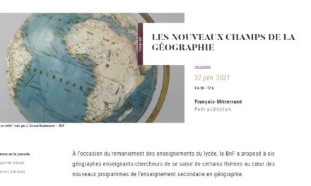 Géographie–nouveaux champs