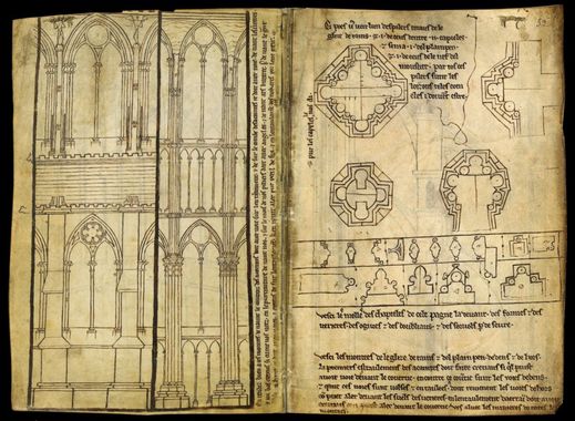 e dessin de la cathédrale de Laon par Villard de Honnecourt 