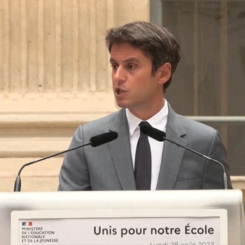 Rentrée 2023- La conférence de rentrée de Gabriel Attal, ministre de l’Éducation nationale