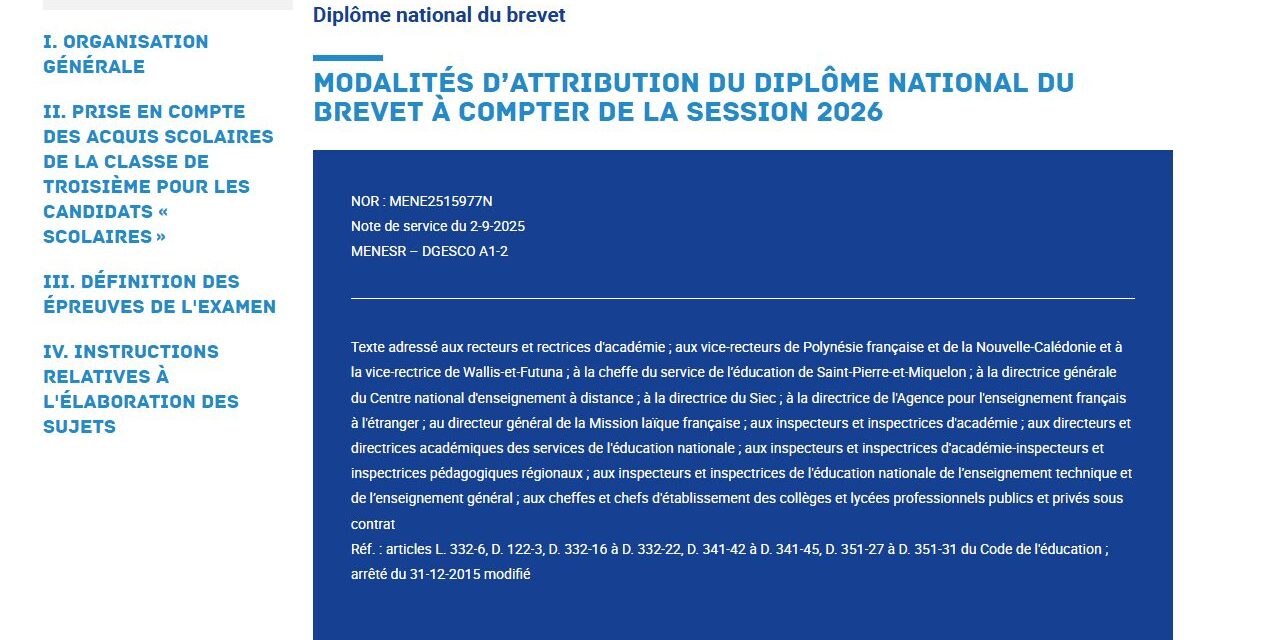 Diplôme national du brevet 2025 : des épreuves d’histoire-géographie et d’EMC redéfinies