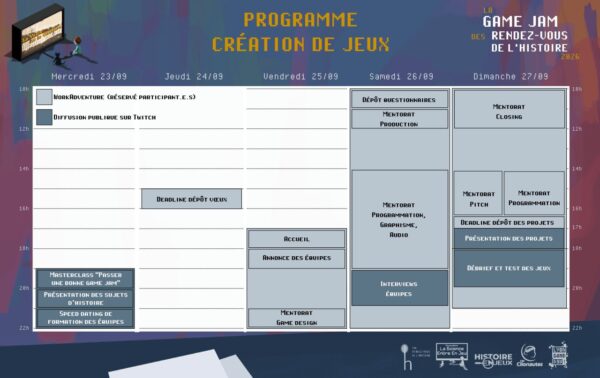 Programme Game Jam Rendez-vous de l'Histoire 2026