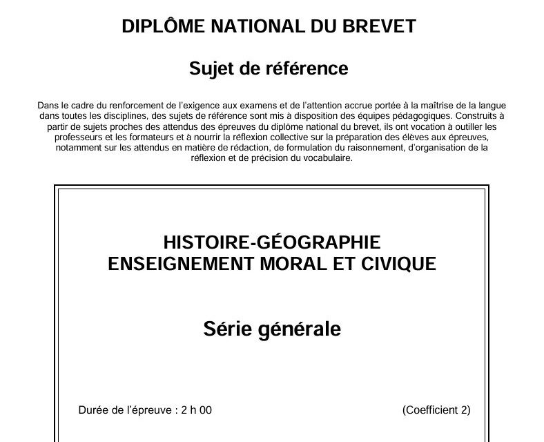 DNB 2027 : un sujet de référence qui renforce les exigences de rédaction