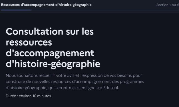 Ressources d&rsquo;accompagnement en histoire-géographie : le ministère consulte les professeurs