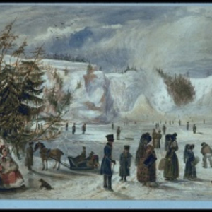 «Le pain de sucre de la chute Montmorency, Québec», vers 1830